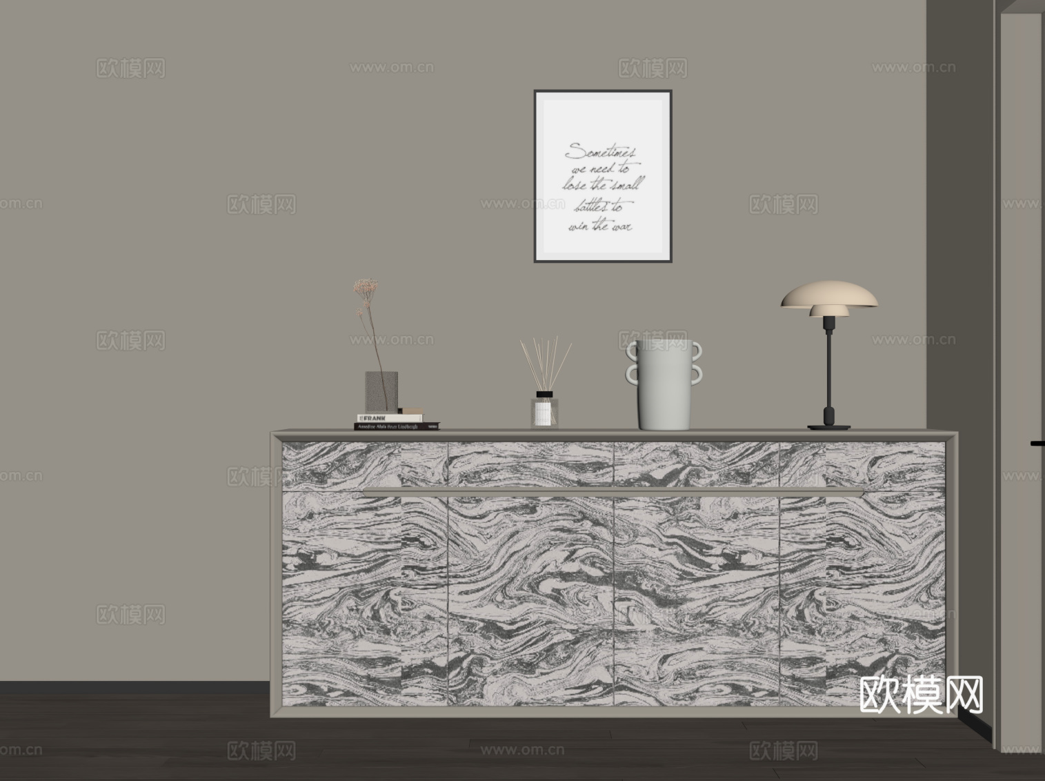 现代玄关柜 入户鞋柜su模型