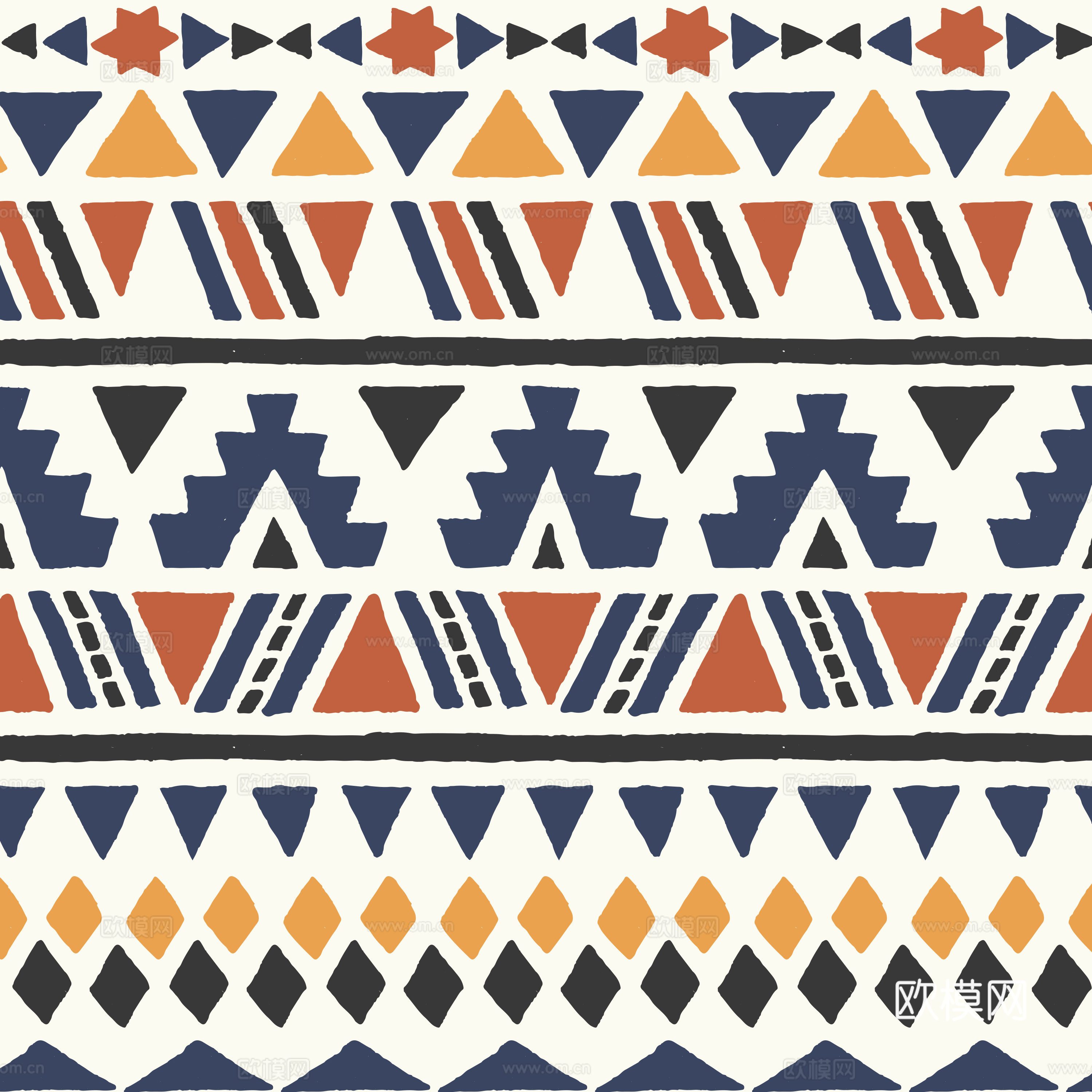 无缝民族风花纹布料贴图