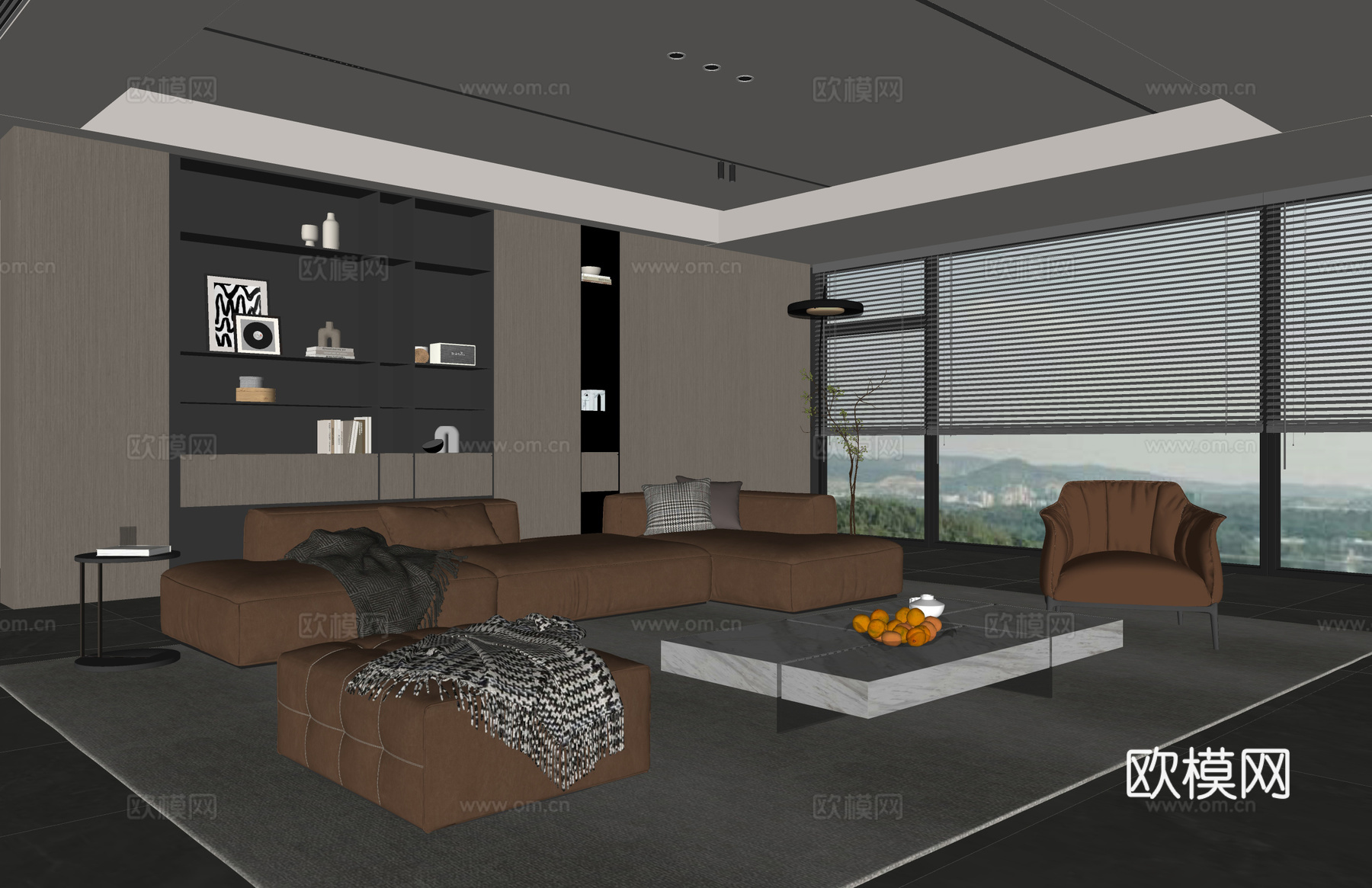 意式客厅 现代客厅 沙发背景墙 组合沙发 沙发茶几组合 客厅su模型