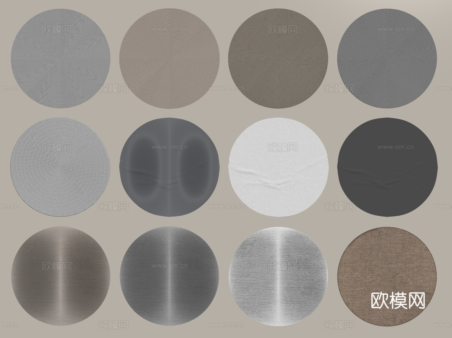 现代圆形地毯 毛绒地毯 布艺地毯 客厅地毯 儿童地毯su模型