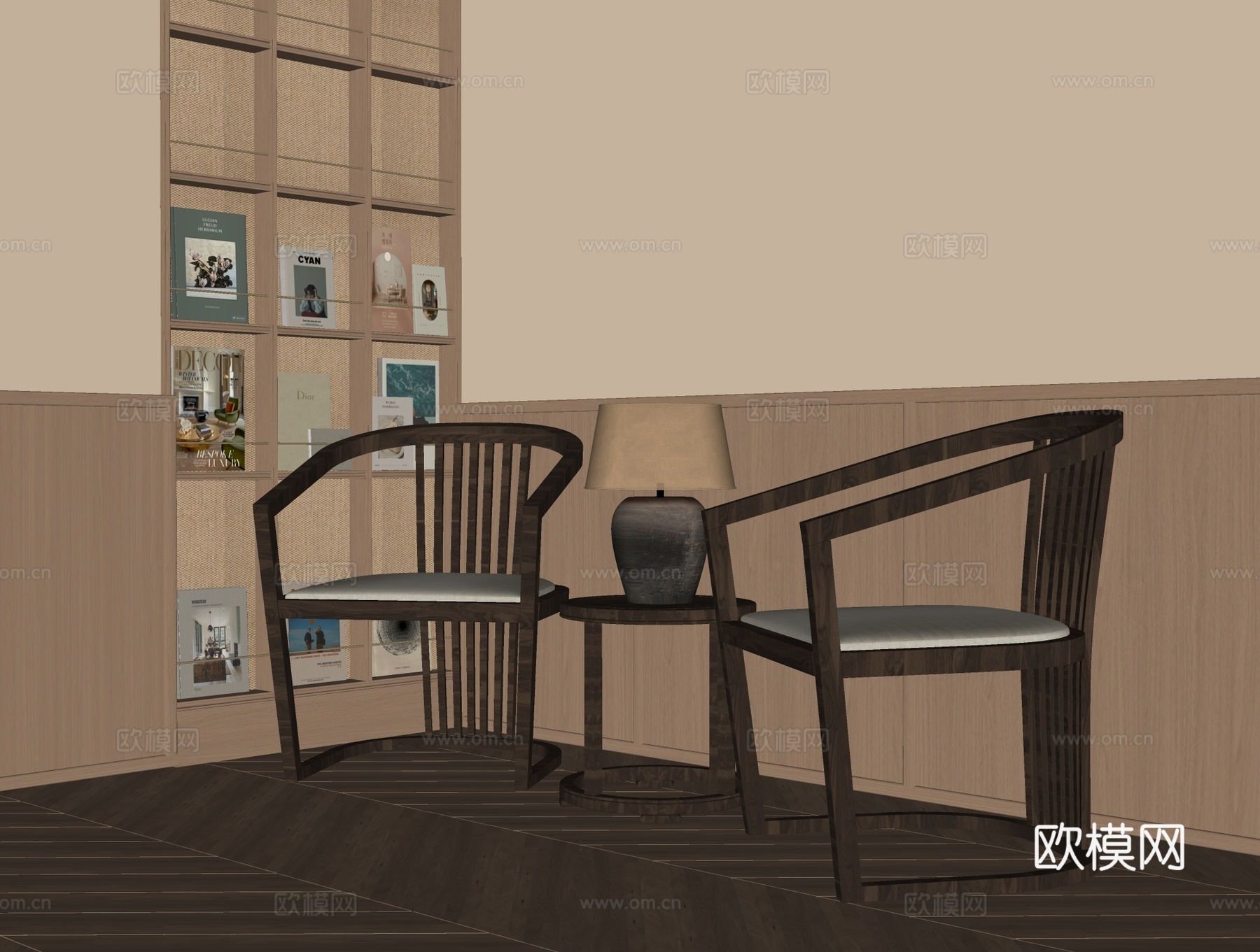 新中式椅子su模型