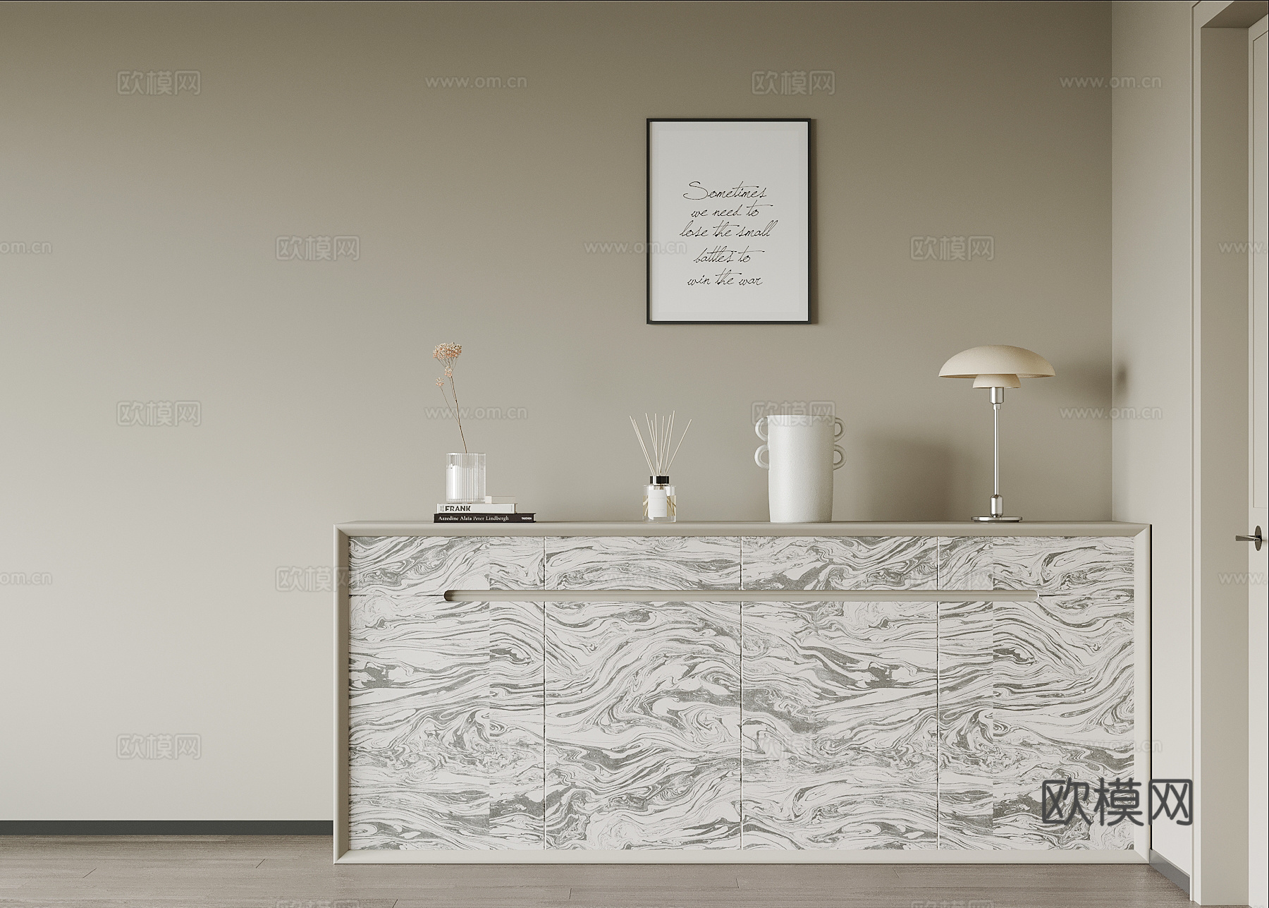 现代玄关柜 入户鞋柜su模型