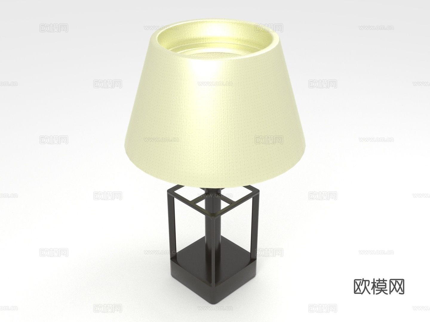 台灯 灯罩 灯座 家居照明 装饰灯3d模型下载（渲染图1）