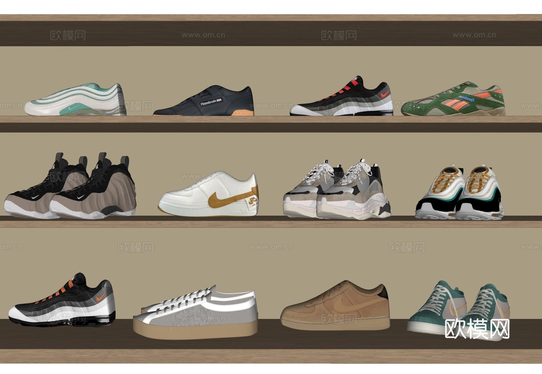 现代运动鞋su模型