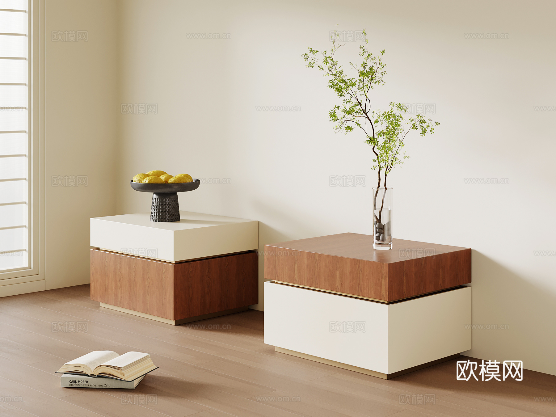 中古床头柜su模型