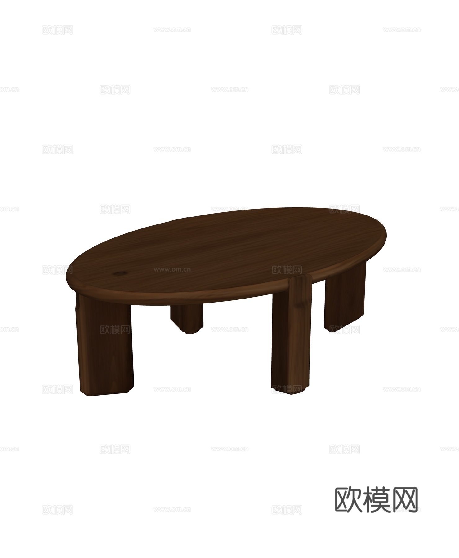 中古风木质茶几su模型