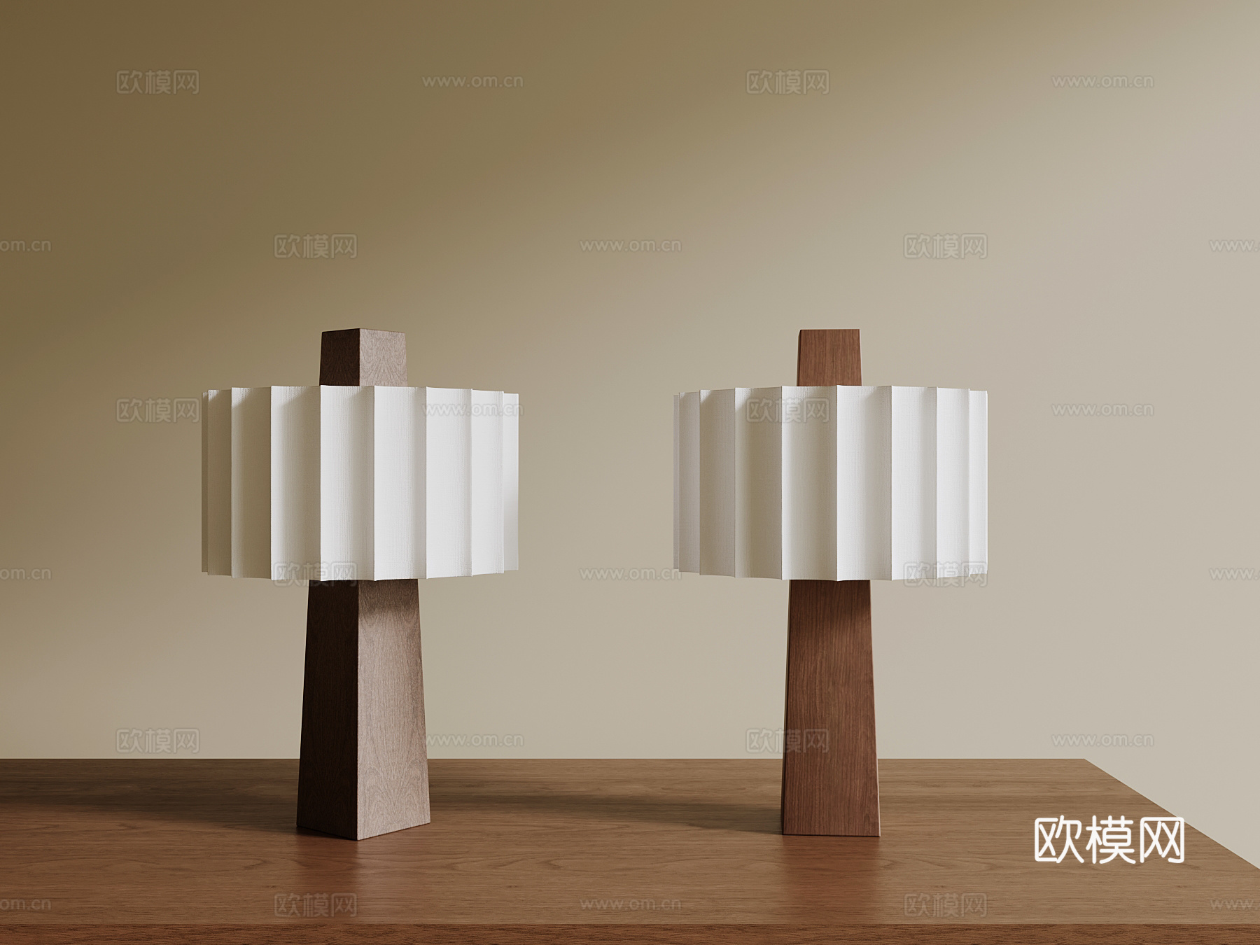 现代中古风台灯su模型