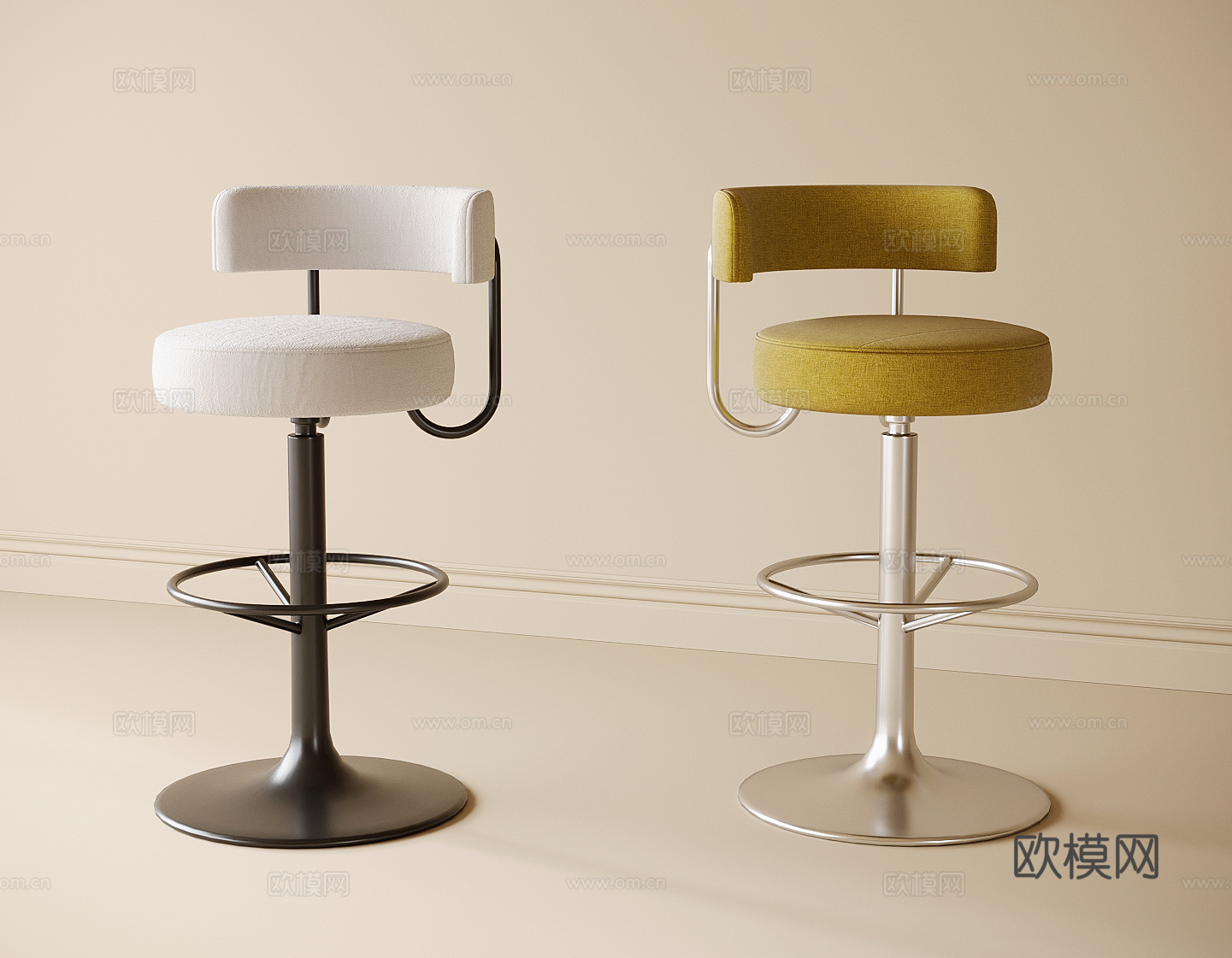 现代吧椅 吧台椅su模型