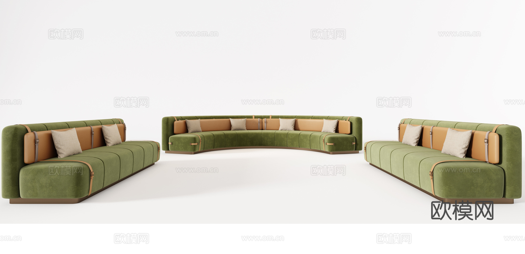 现代弧形沙发卡座组合 卡座沙发  餐厅卡座 餐厅沙发su模型