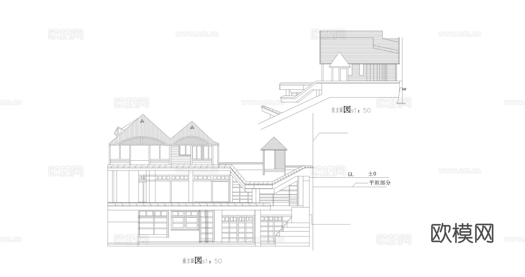 别墅建筑cad施工图