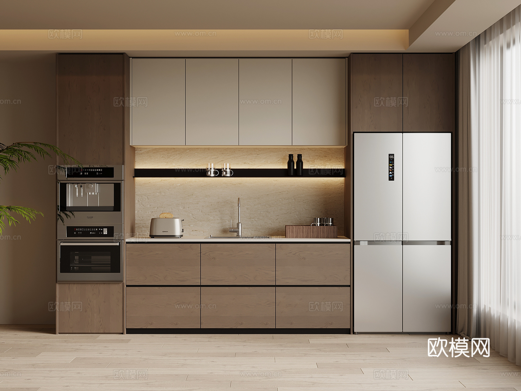 现代简约酒柜 餐边柜3d模型下载