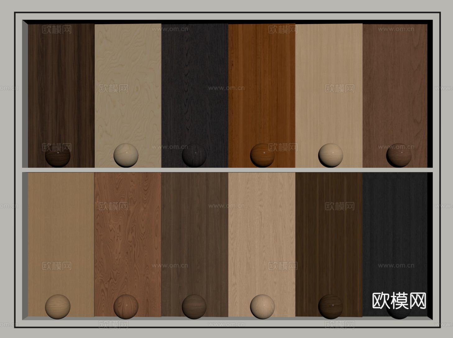 现代中古木饰面 树瘤木饰面 科技木饰面 木饰面护墙板 木饰面su模型