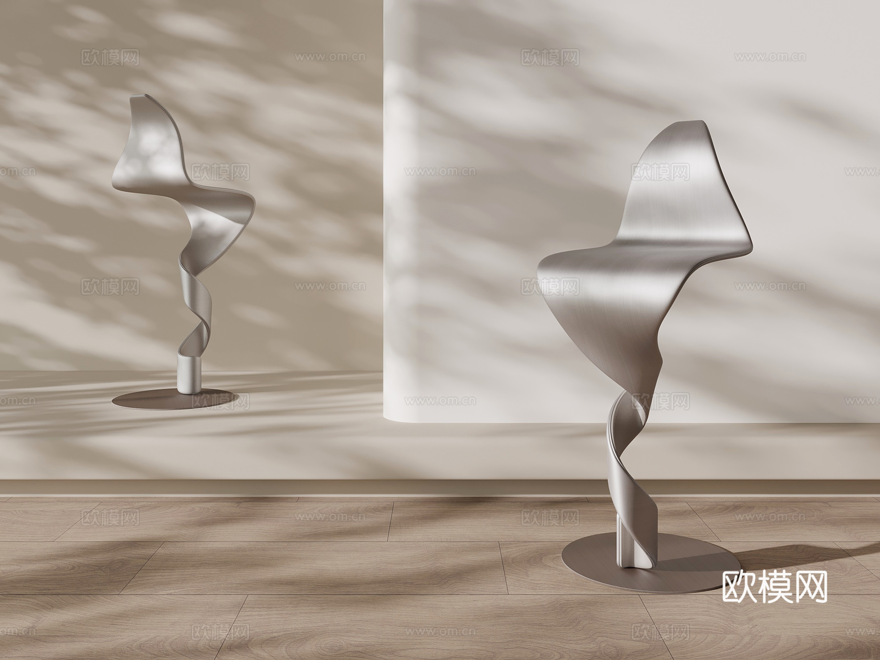 现代简约吧椅 吧凳su模型