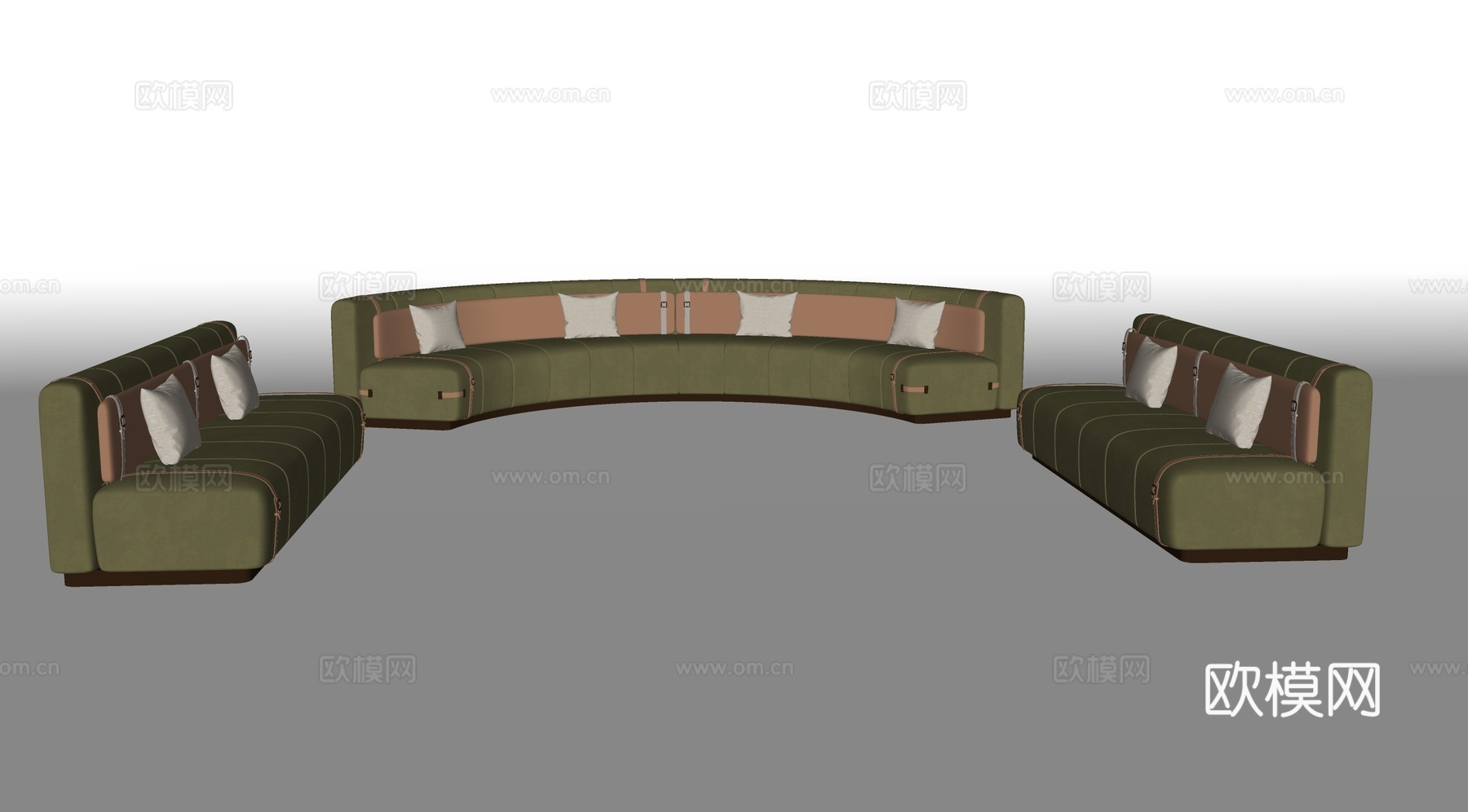 现代弧形沙发卡座组合 卡座沙发  餐厅卡座 餐厅沙发su模型