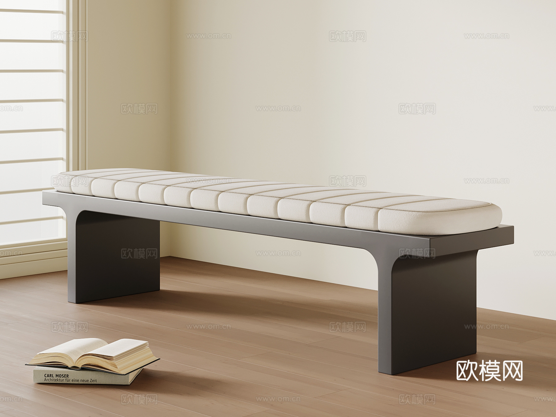 现代换鞋凳 床尾凳su模型