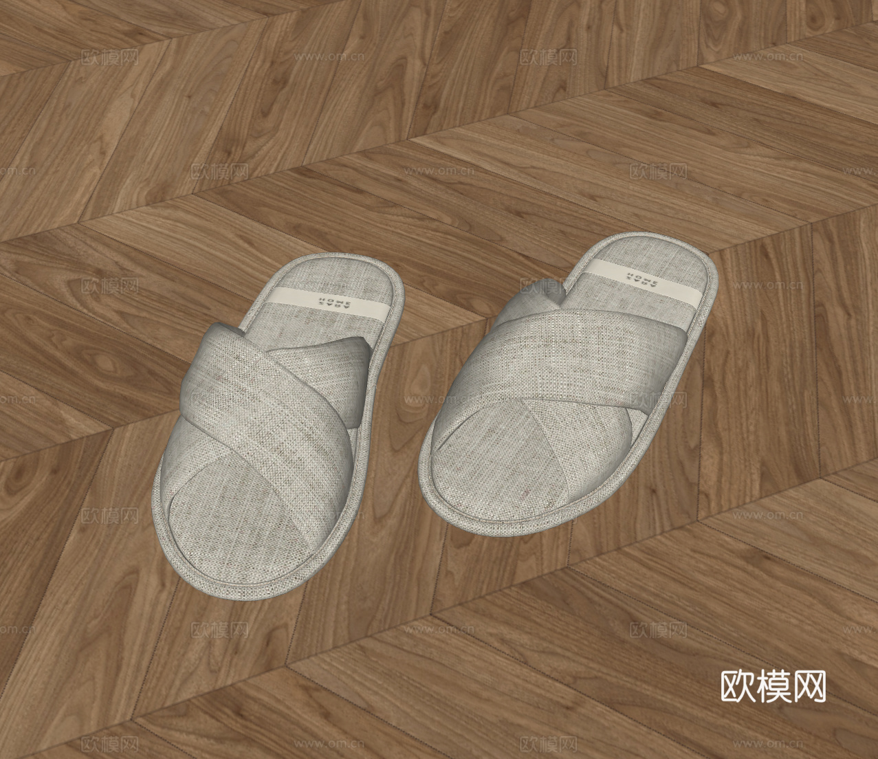 现代鞋子 拖鞋su模型