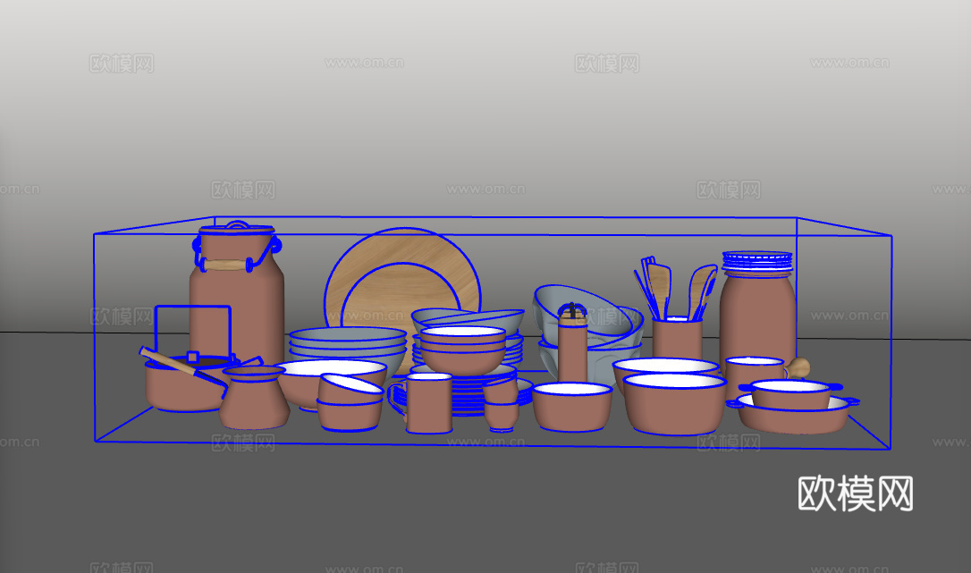 餐具su模型