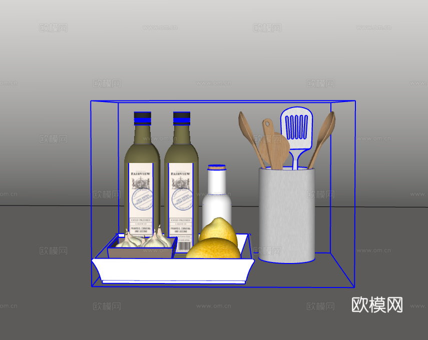 厨具组合su模型