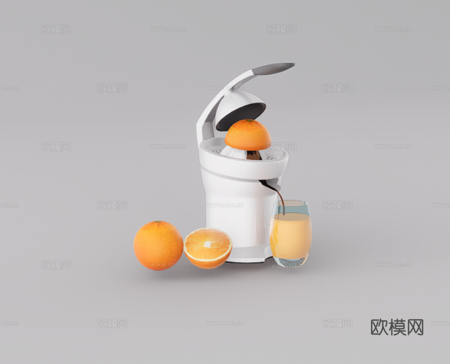 榨汁机su模型下载（渲染图1）