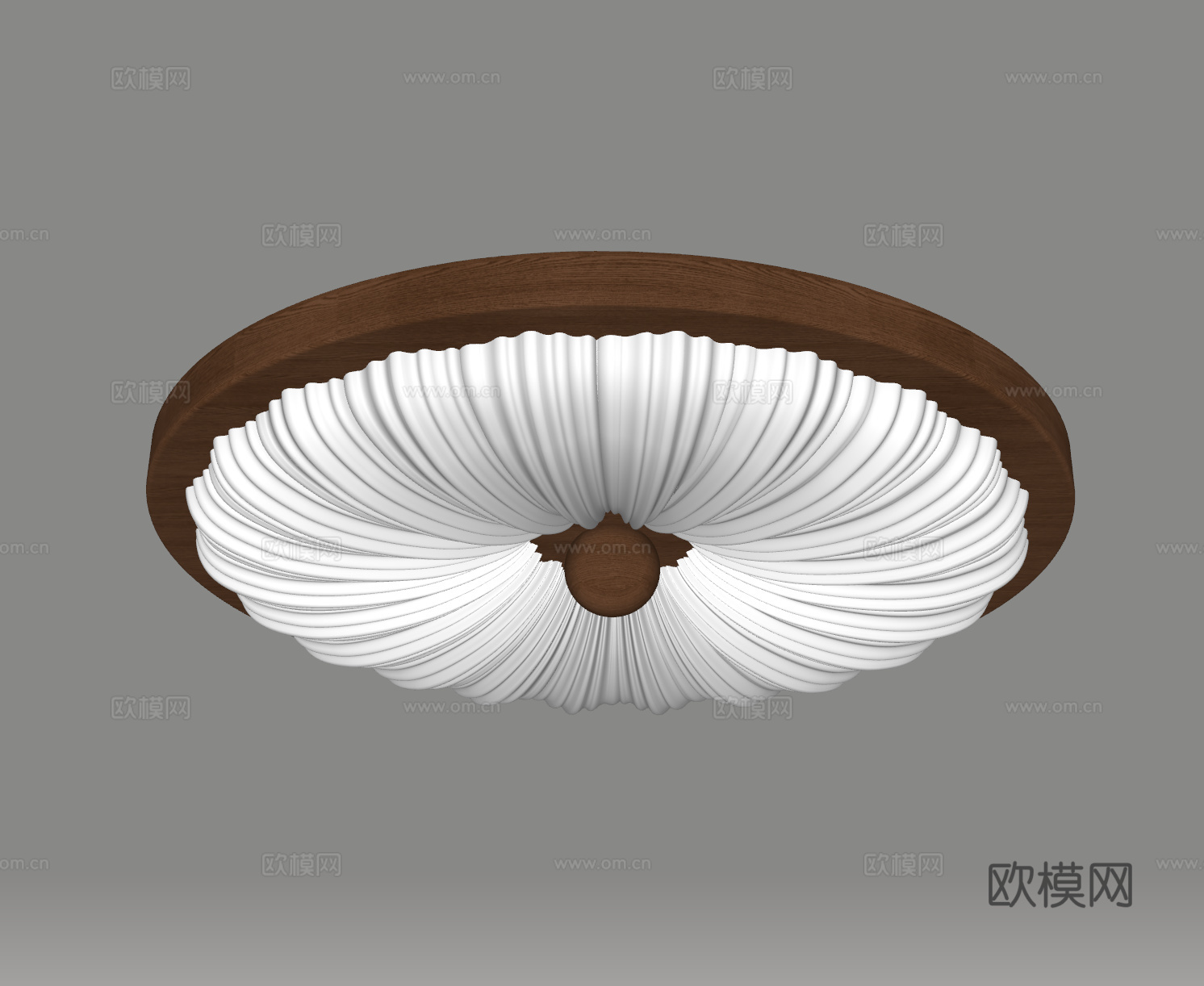 现代中古吸顶灯 法式复古吸顶灯su模型