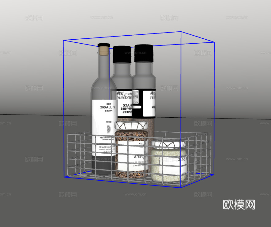 调味品su模型下载（渲染图2）