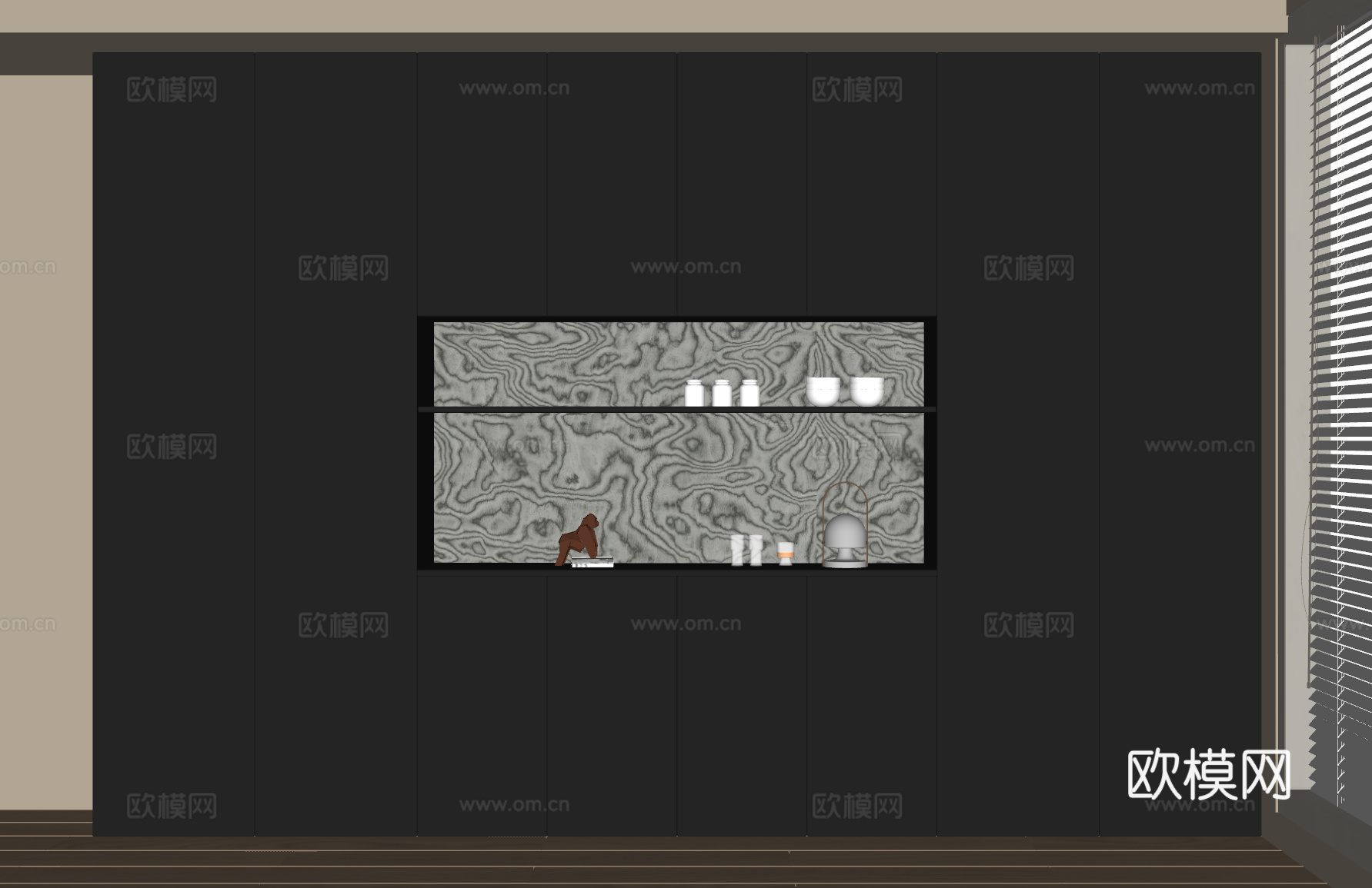 现代酒柜su模型