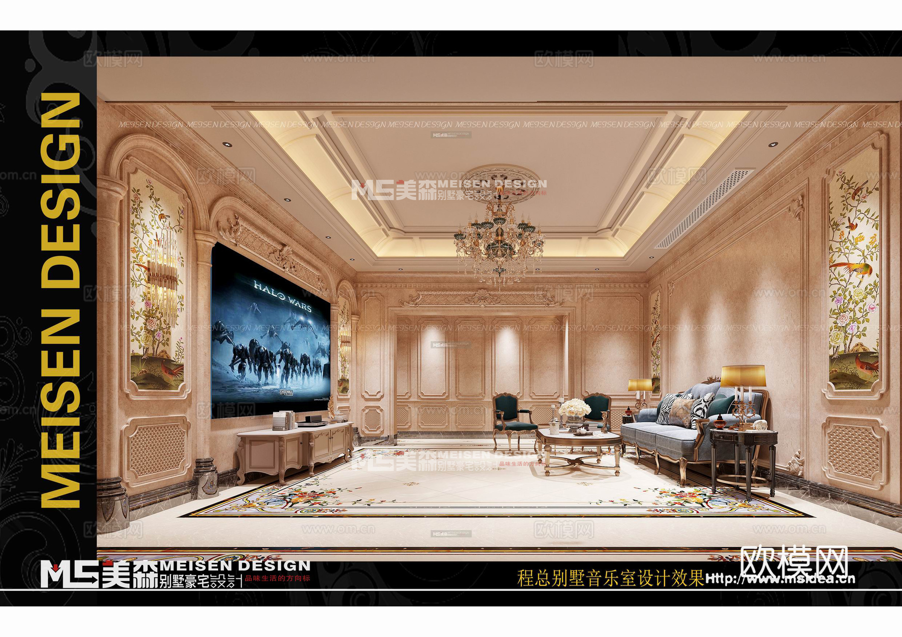 欧式豪宅施工图cad施工图