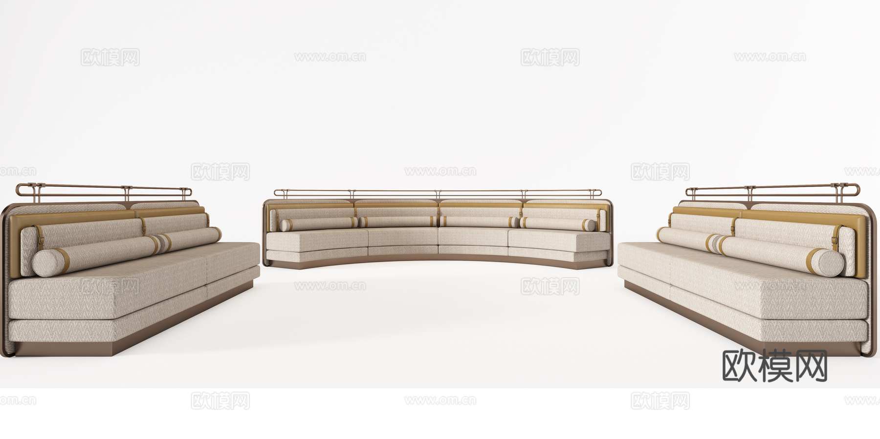 现代弧形沙发卡座组合 卡座沙发  餐厅卡座 餐厅沙发su模型