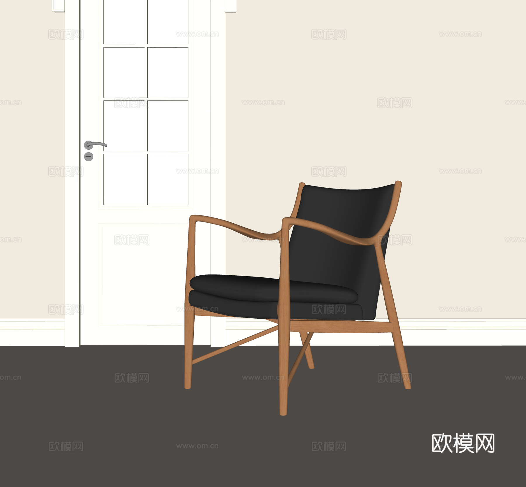 法式中古休闲椅su模型