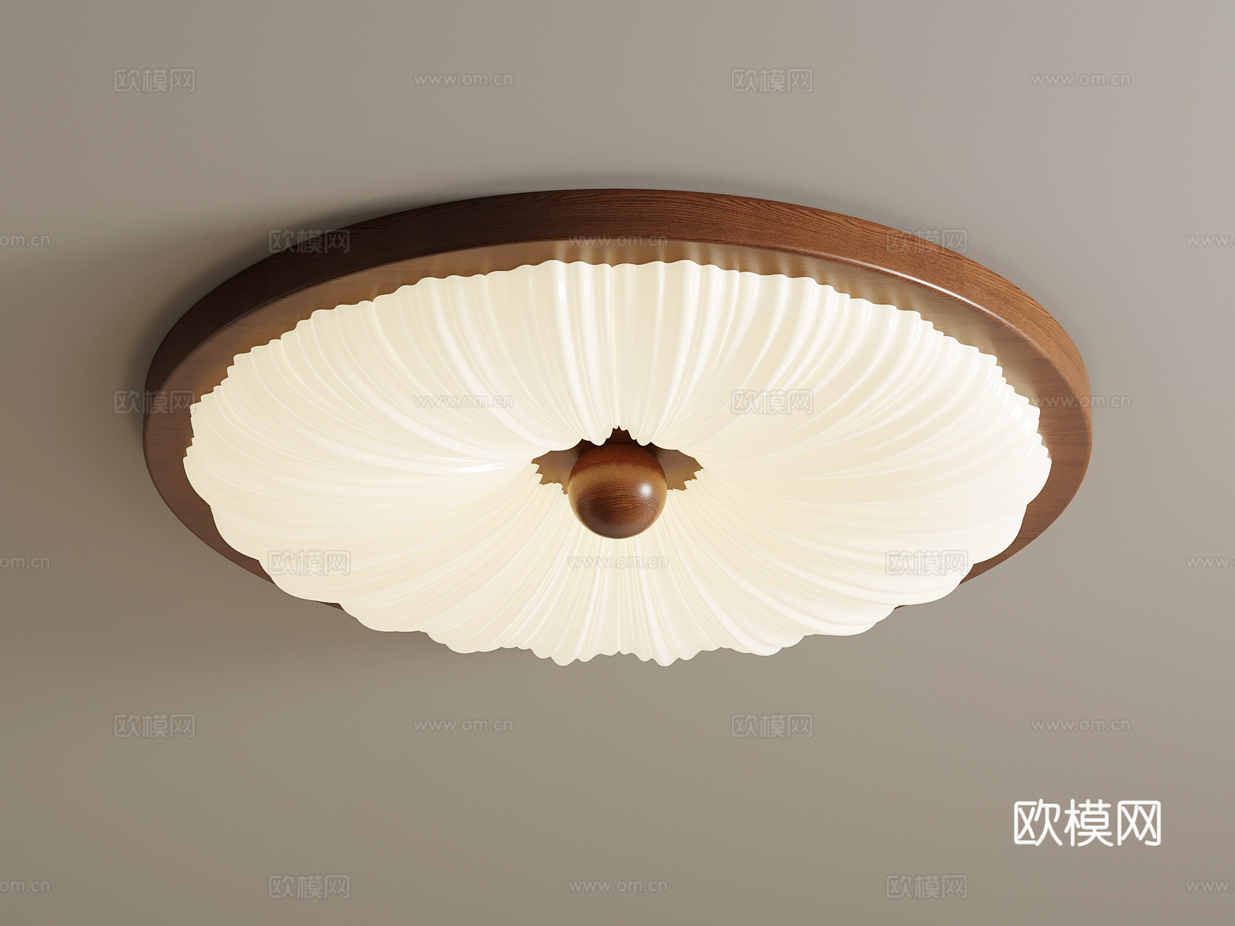 现代中古吸顶灯 法式复古吸顶灯su模型