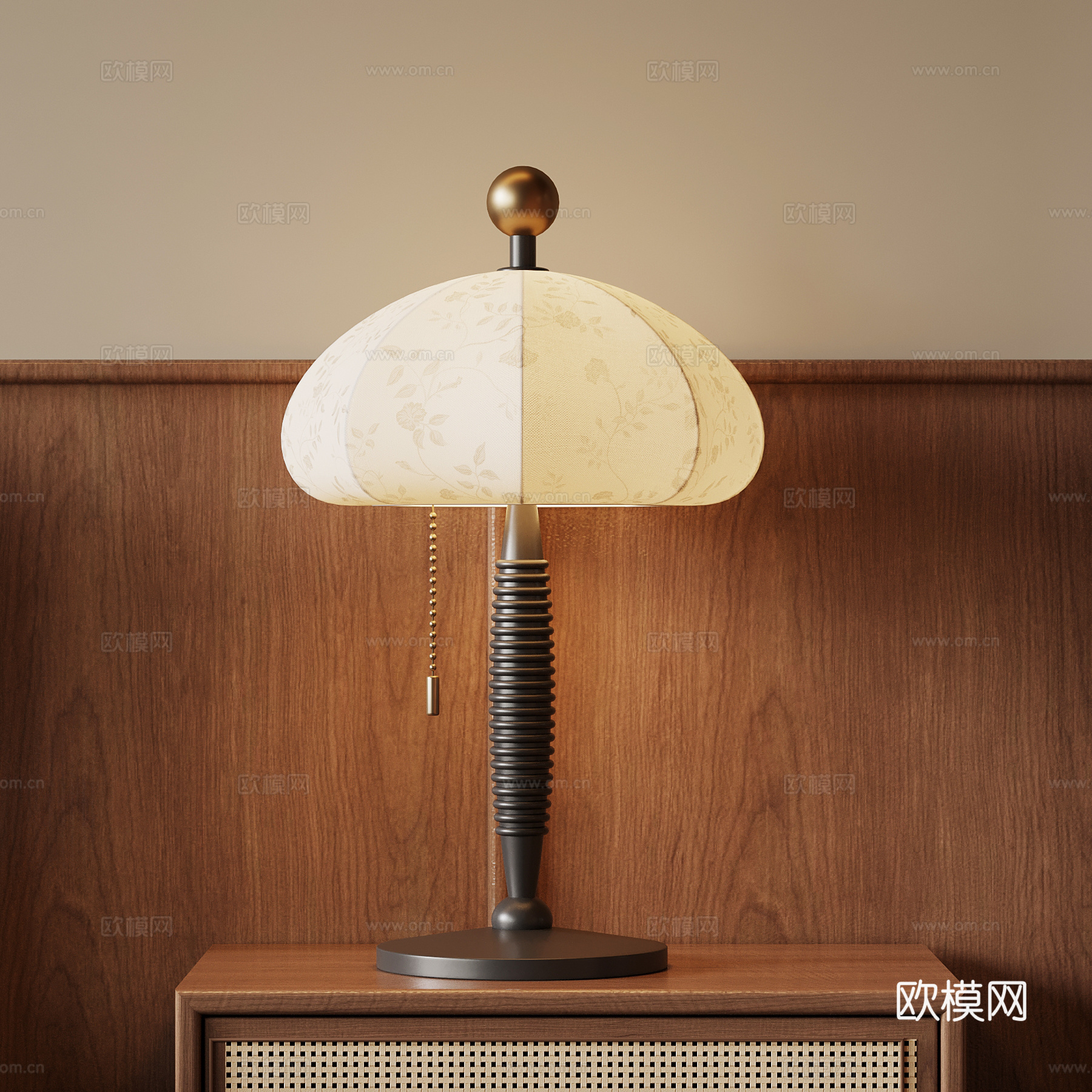 法式复古台灯su模型