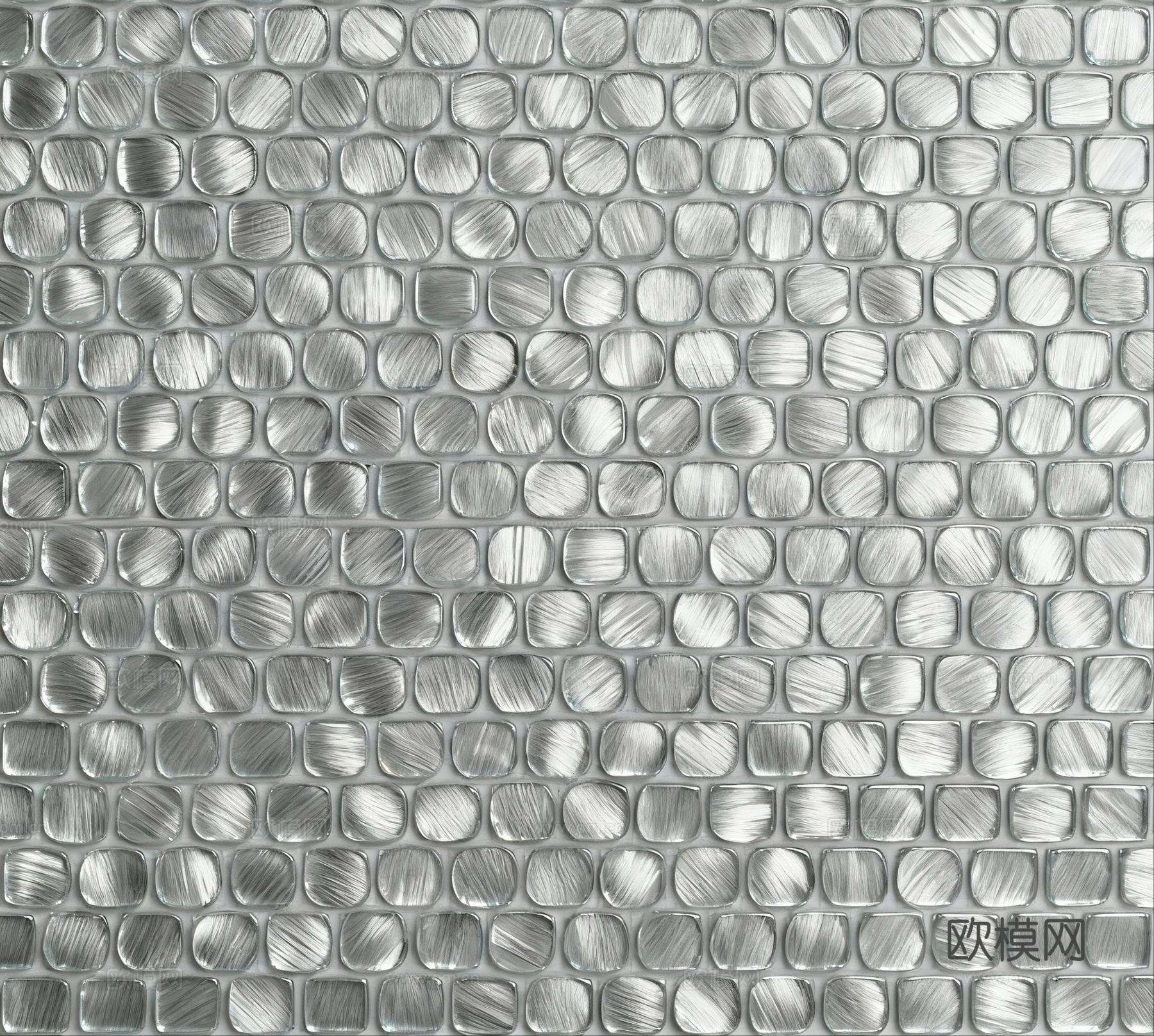 现代轻奢 银丝纹理玻璃马赛克 灰色玻璃马赛克