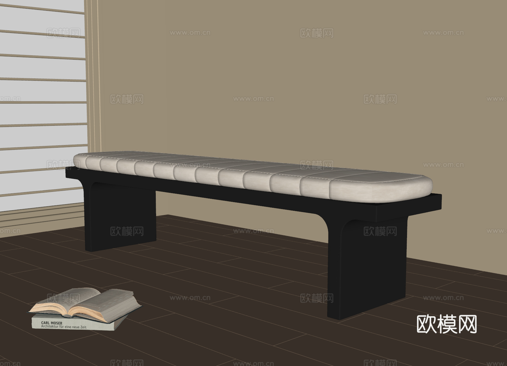 现代换鞋凳 床尾凳su模型