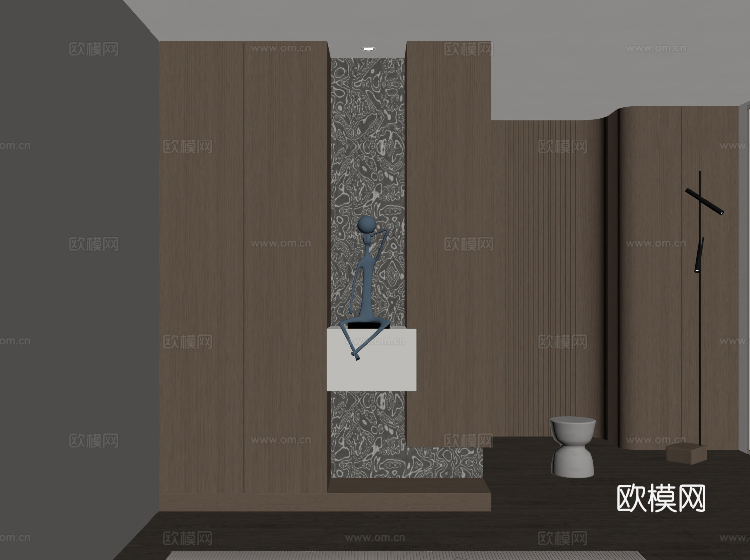 现代意式玄关柜 鞋柜su模型