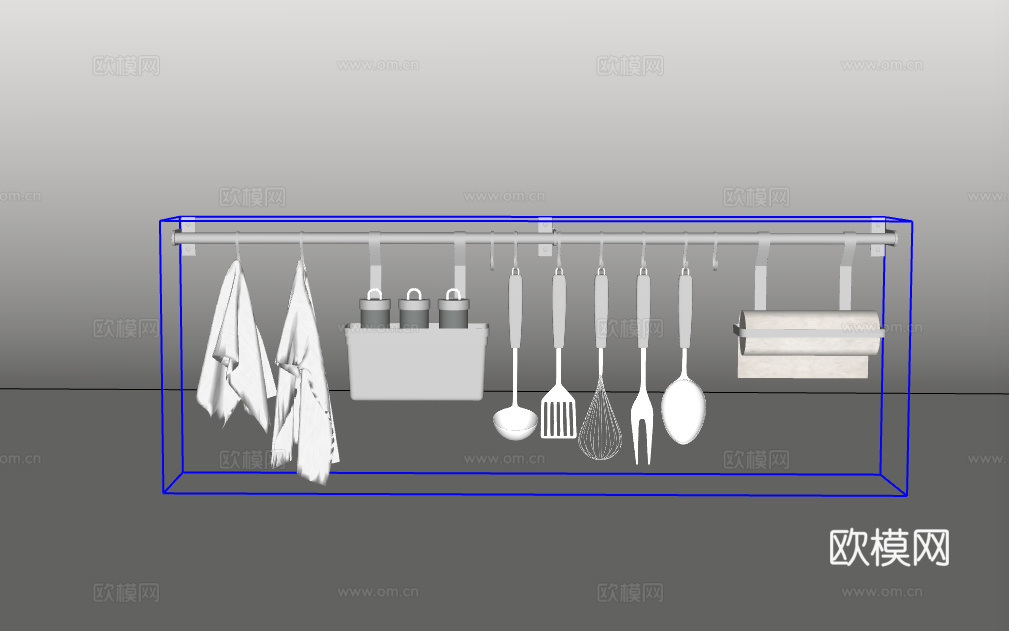 厨具组合su模型