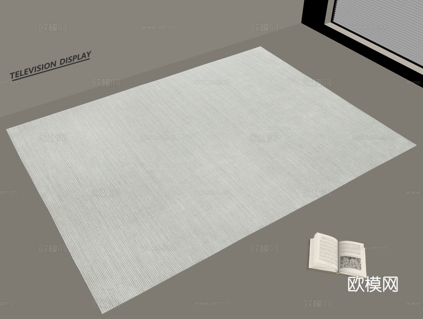 现代简约地毯 方形地毯 粗布地毯 客厅地毯 奶油风地毯su模型