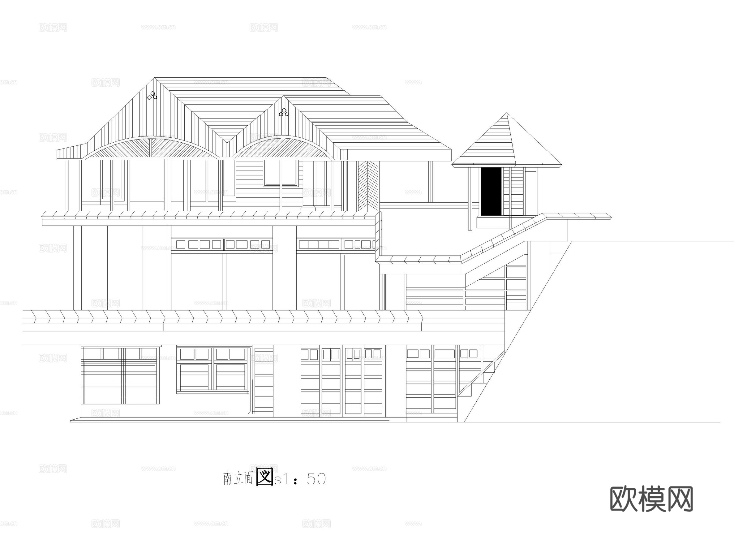 别墅建筑cad施工图