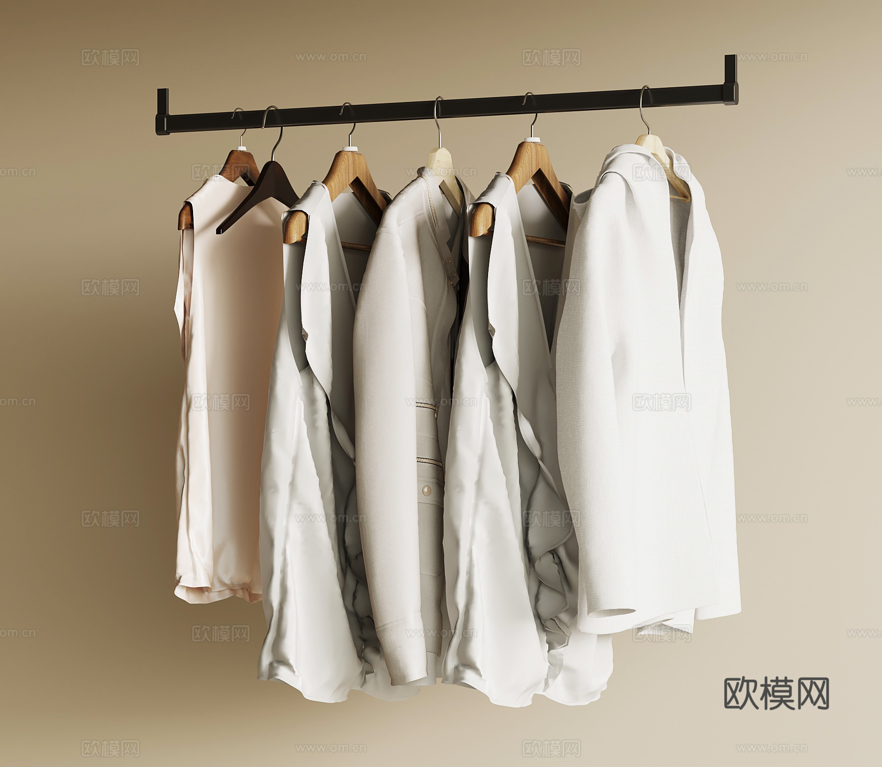 现代衣服 女装 服饰su模型