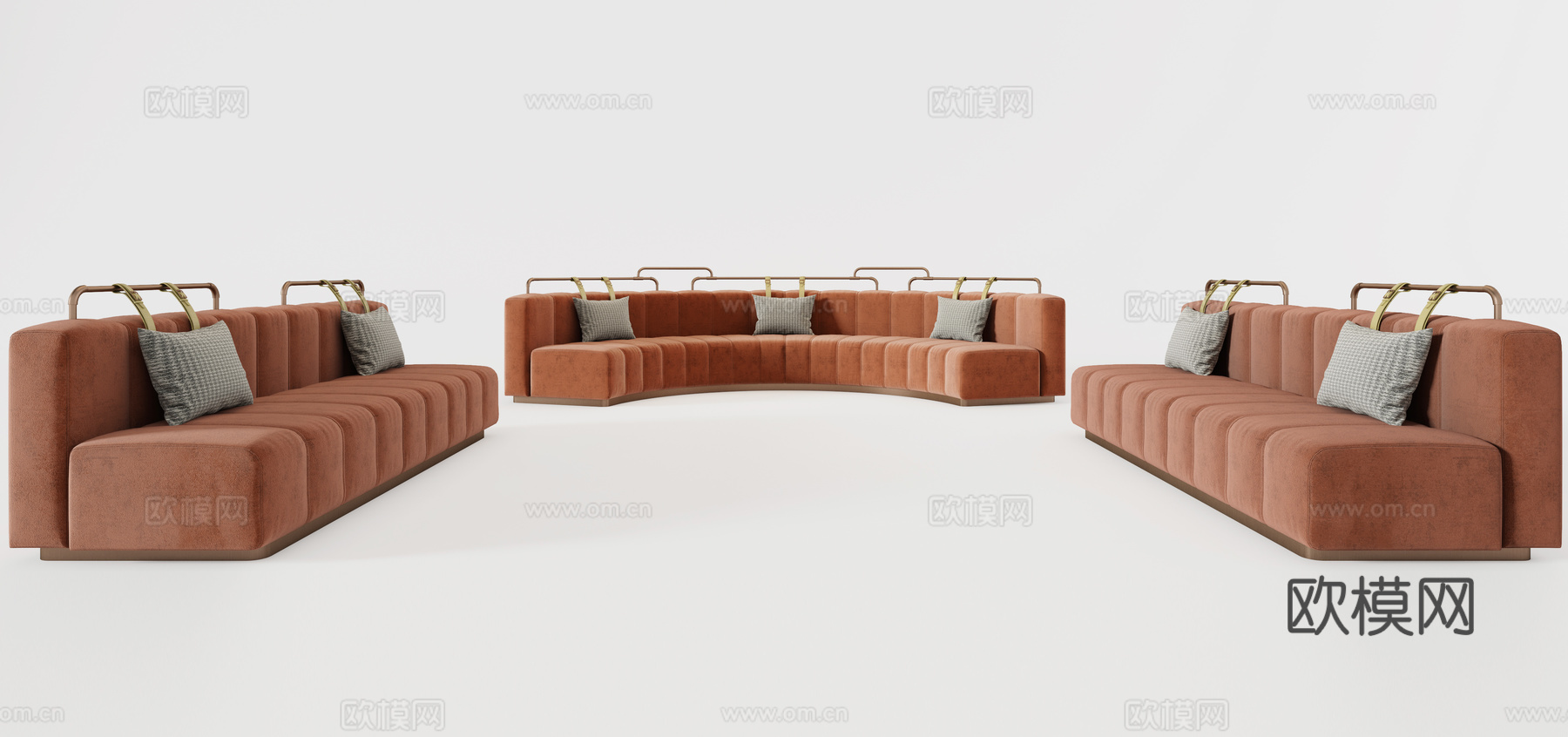 现代弧形沙发卡座组合 卡座沙发  餐厅卡座 餐厅沙发su模型