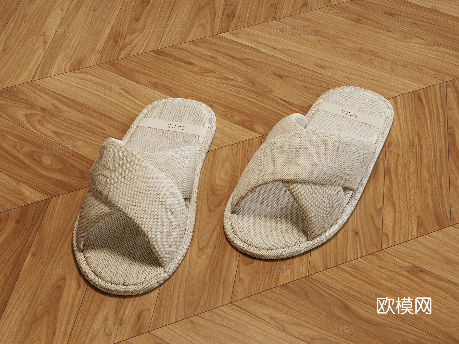 现代鞋子 拖鞋su模型