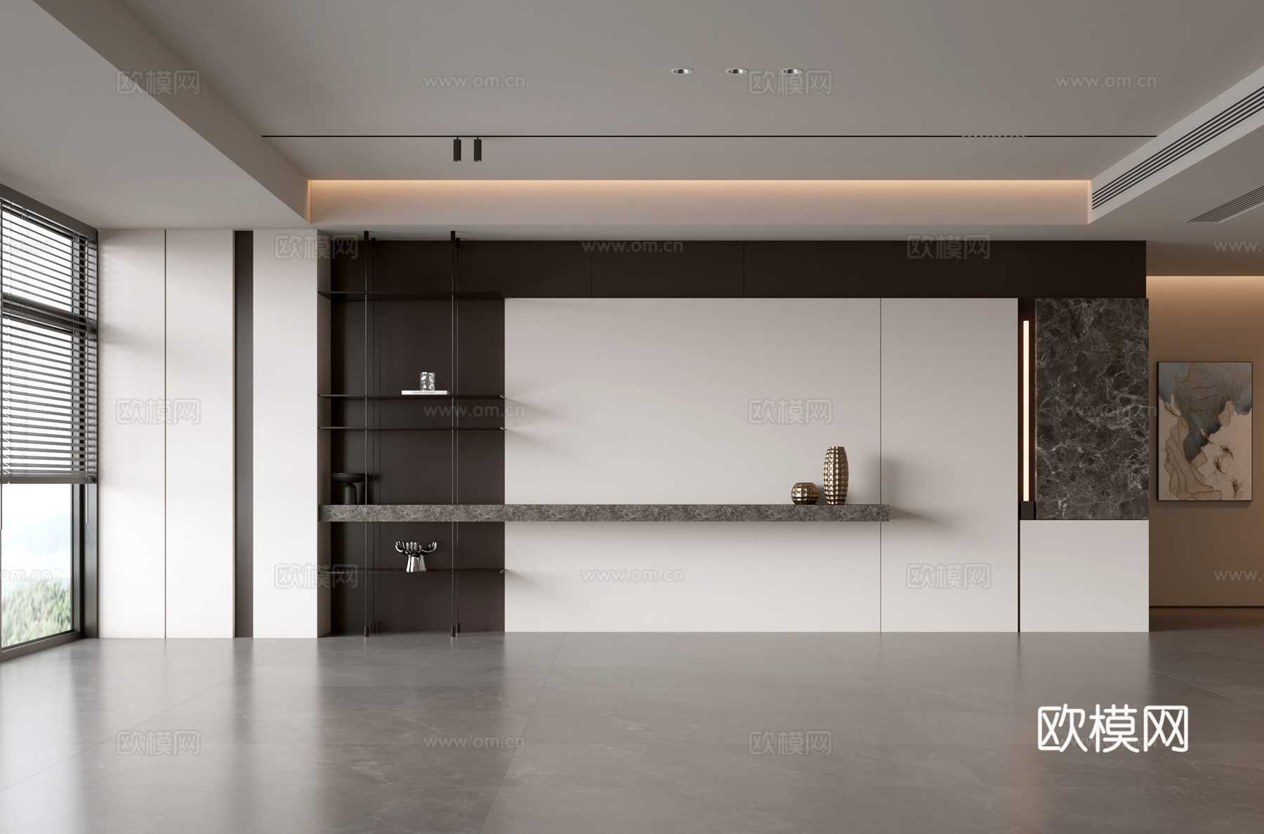 意式客厅 现代客厅 沙发背景墙 轻奢客厅 客厅背景su模型