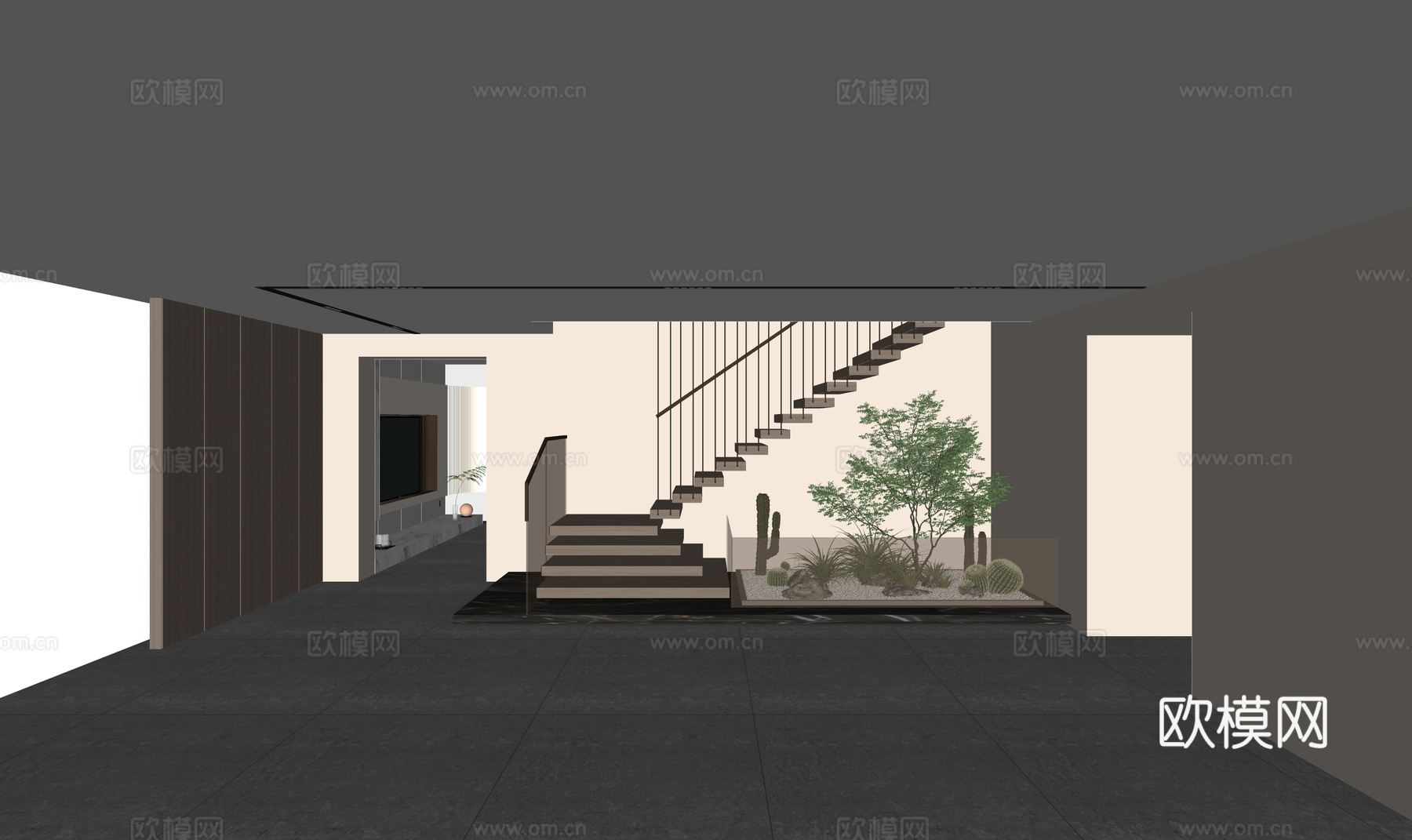 微景观 花镜 小品 造景 绿化 景观 组团su模型