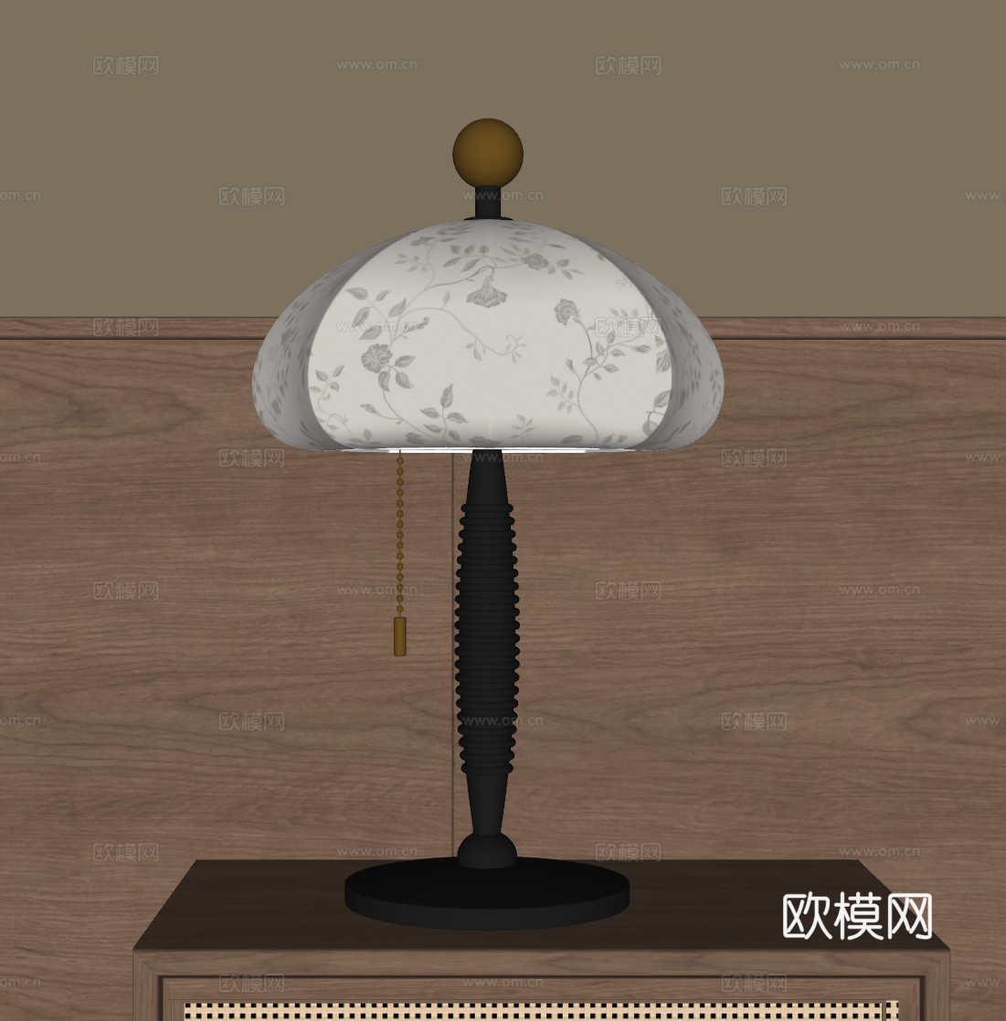法式复古台灯su模型