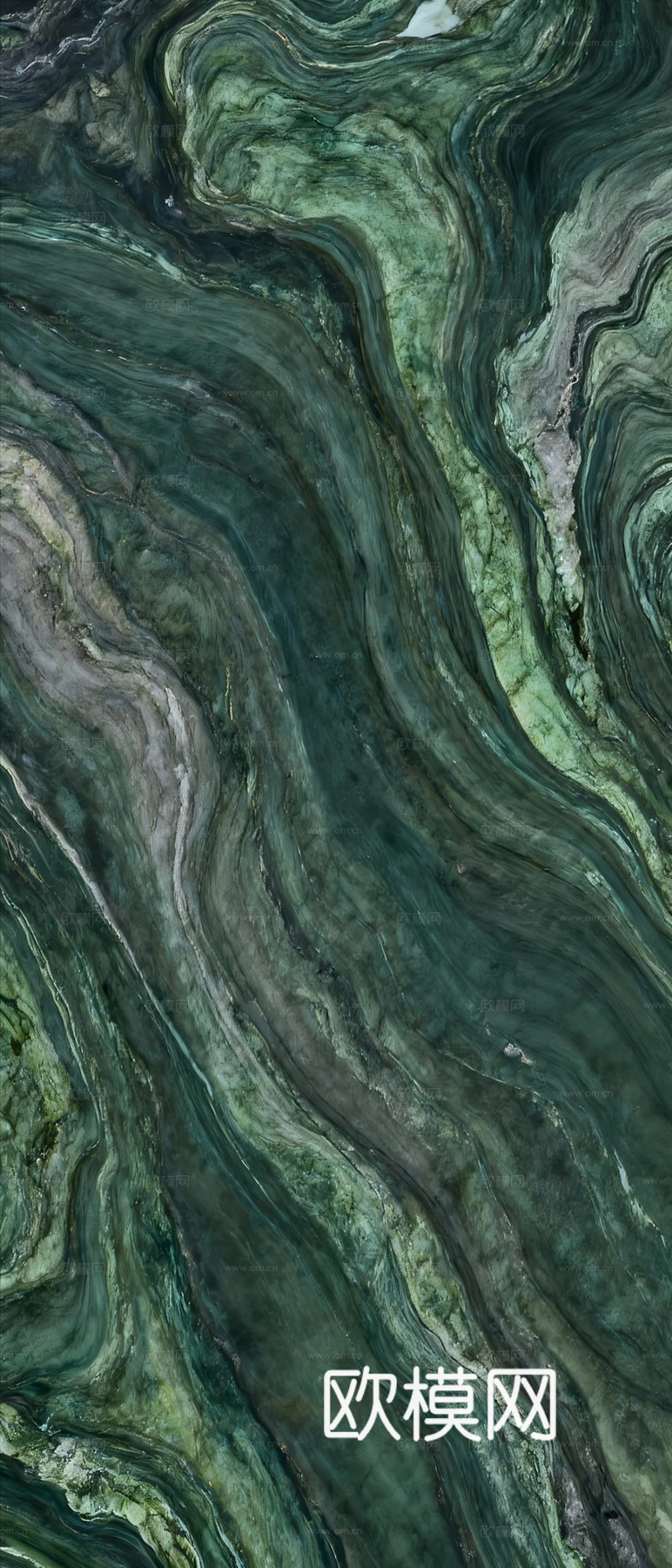 巴黎春天大理石绿大理石绿色大理石瓷砖岩板绿色奢石绿山水大理石