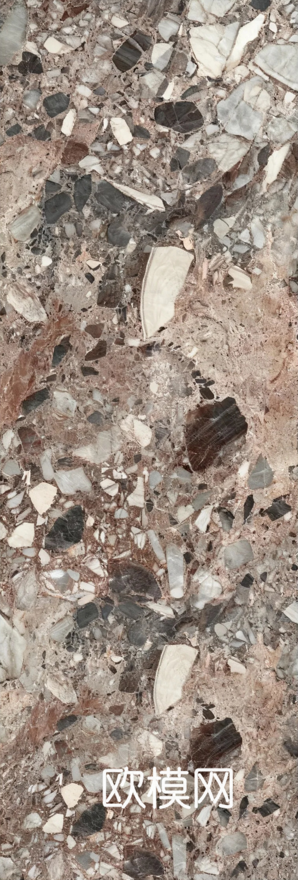 现代意式椰灰可可大理石粉紫色大理石瓷砖岩板仿水磨石紫大理石