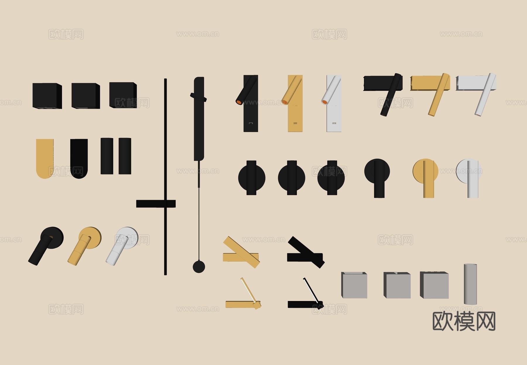 现代壁灯 壁灯 阅读灯 长条壁灯 床头壁灯 壁灯 壁灯 壁灯su模型