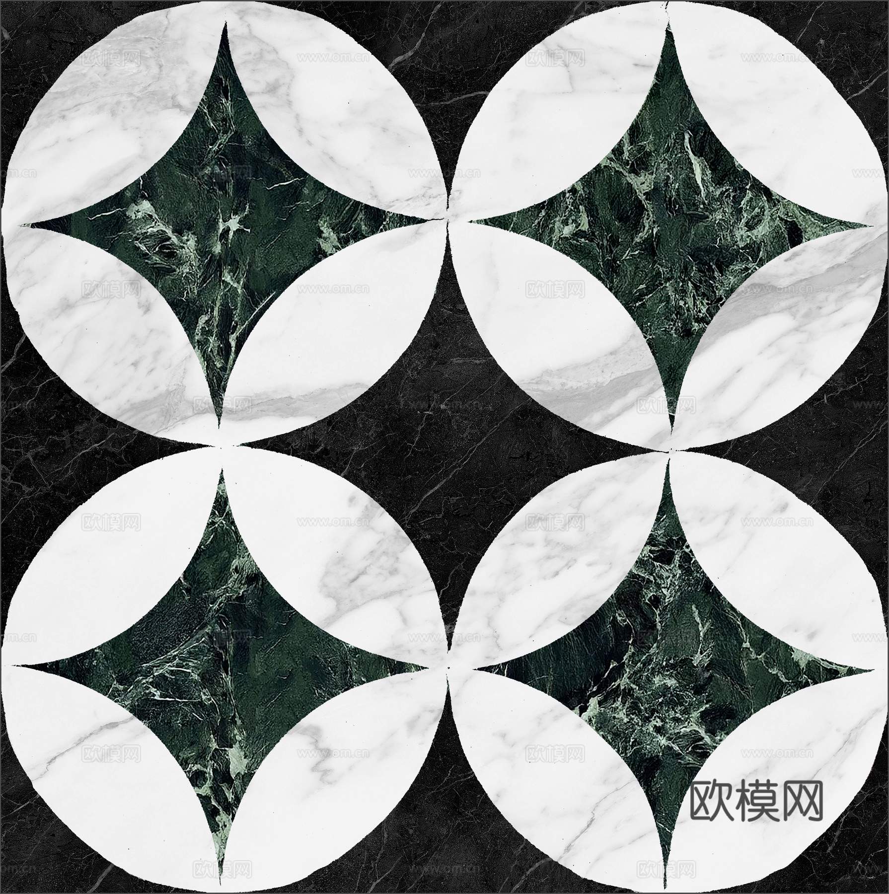 现代无缝轻奢石材拼花地面大理石贴图