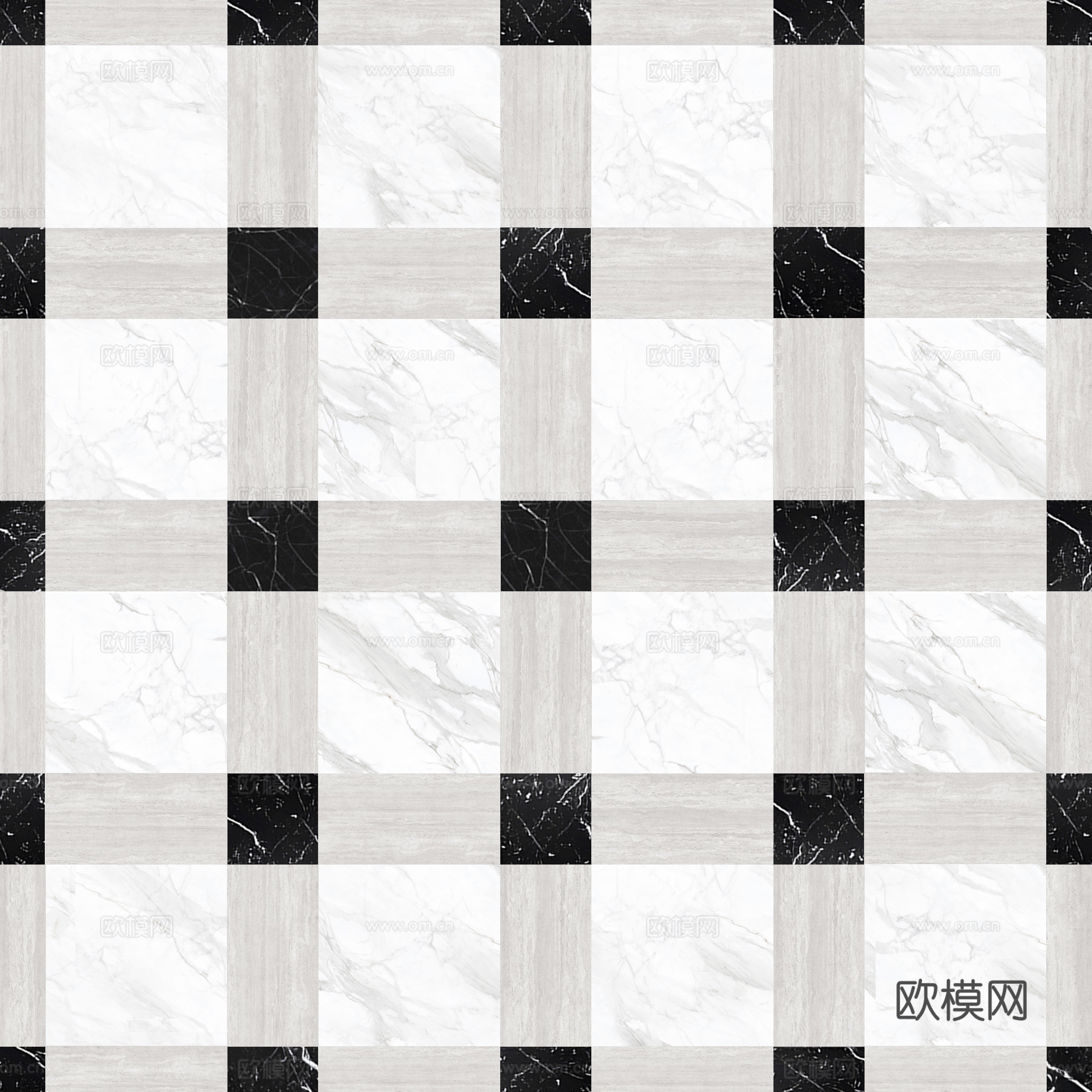 现代简约石材拼花贴图