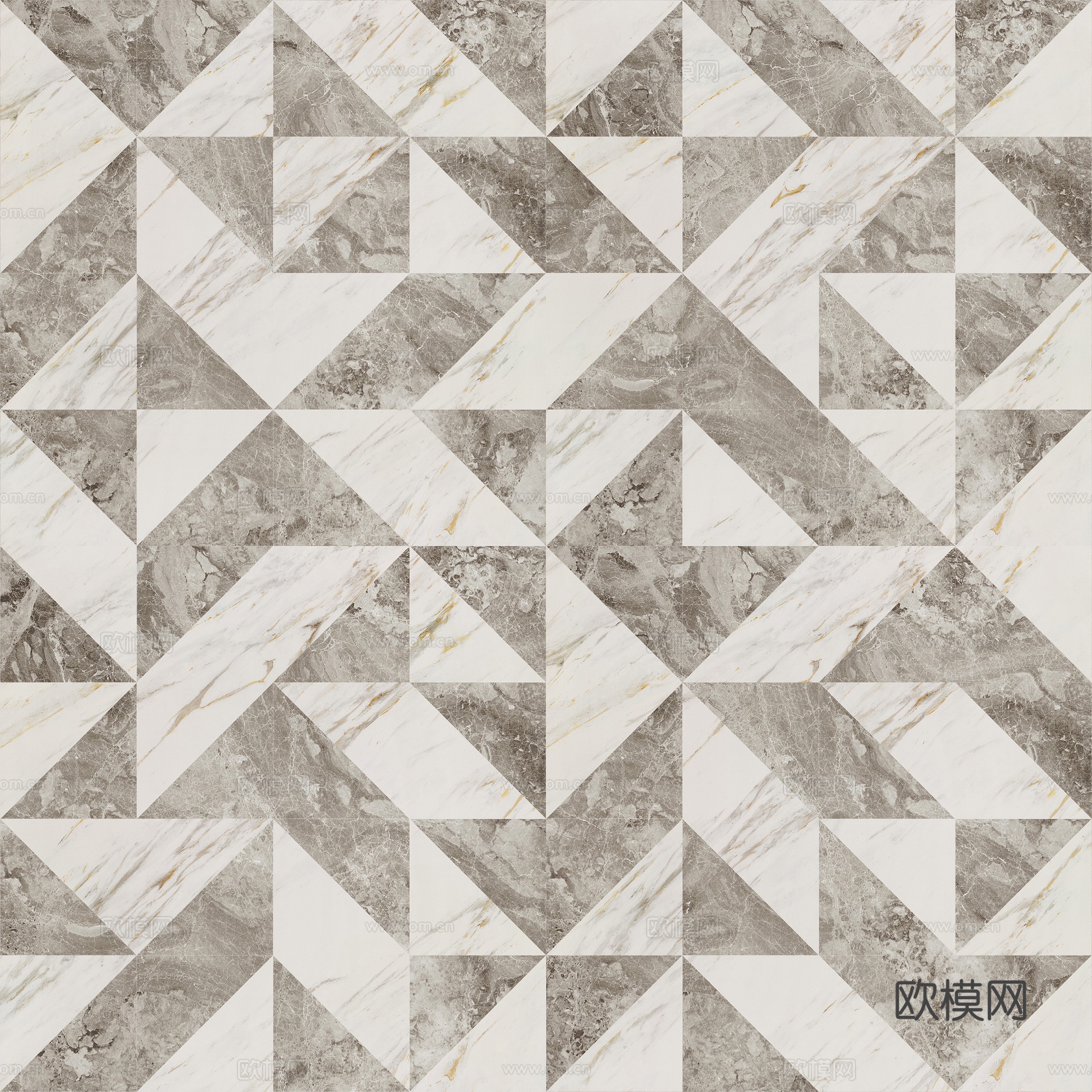 现代无缝石材拼花大理石地面