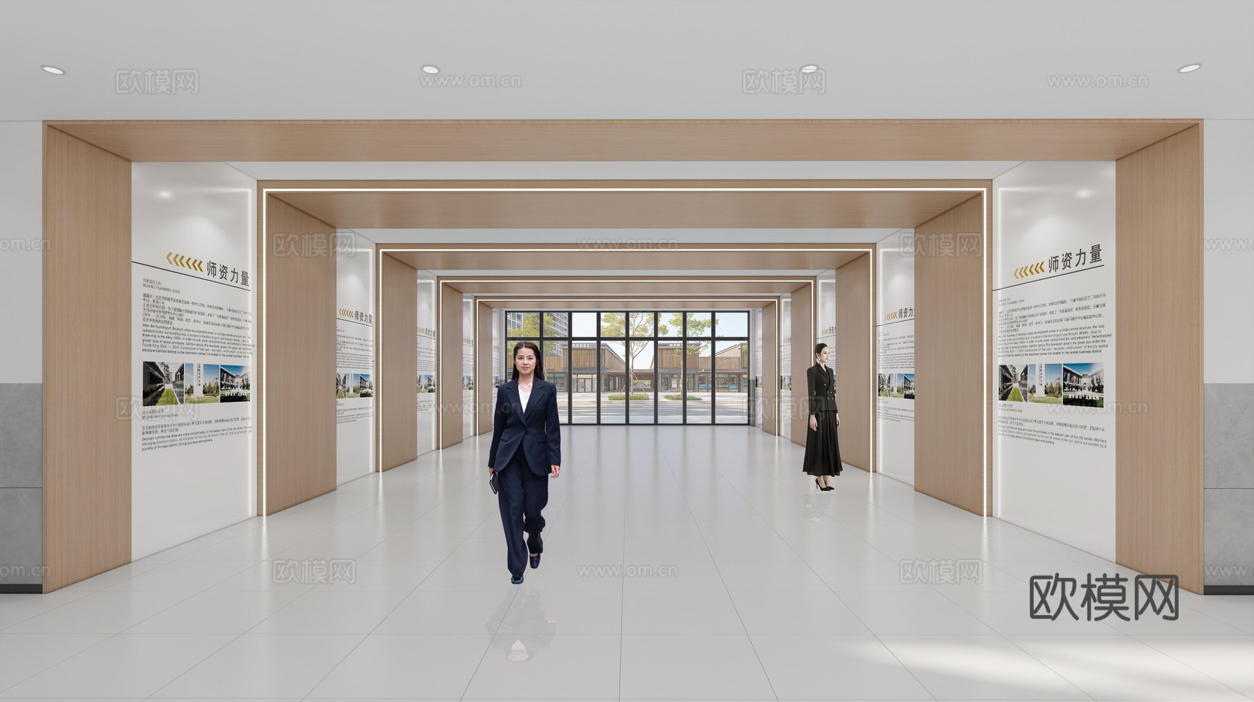 现代其他学校空间_学校大厅_学校走廊_学校门厅_大厅_门厅su模型